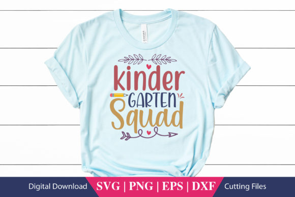 Kindergarten Squad School SVG for Crafts & Graphics