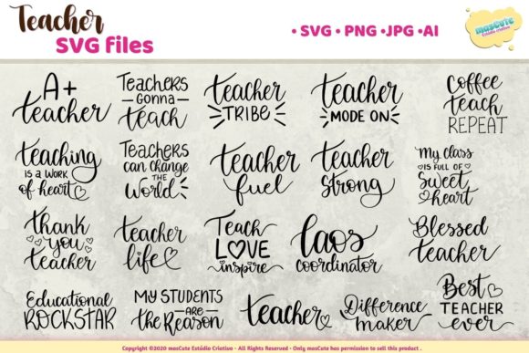 Teacher SVG Bundle: Graphics for Crafts