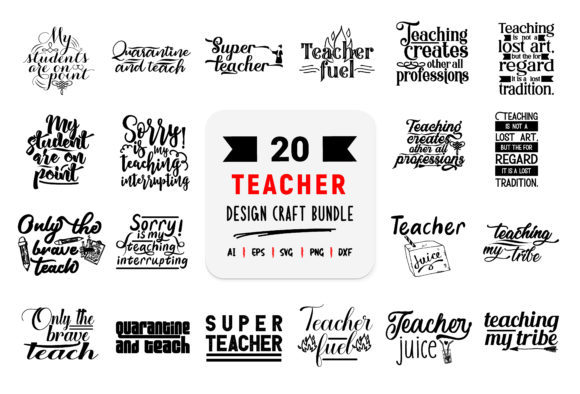 Teacher SVG Bundle Vol-02: Graphics for Crafts
